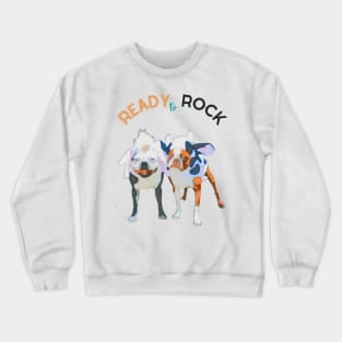 ready to rock two dogs ready for Halloween halloween costume Crewneck Sweatshirt